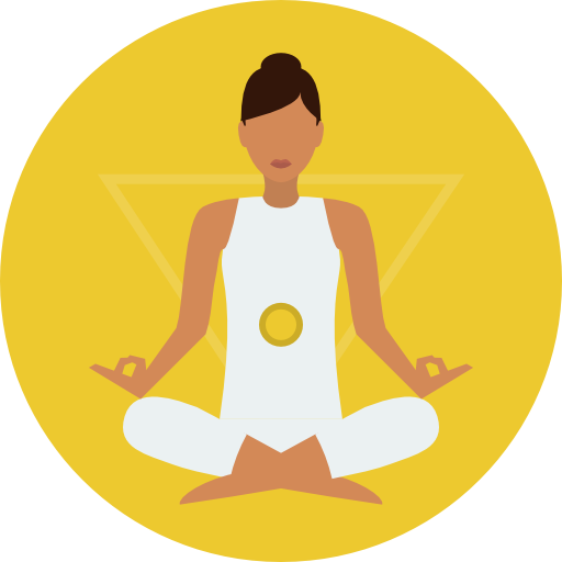 Peace Icon of lady meditating