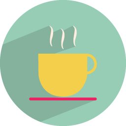 Relief Icon of cup of green tea